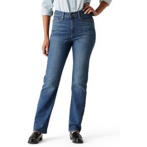 Women's High-Rise Wide Leg Jeans Plus Size Curve Contour Slim Fit Stretch